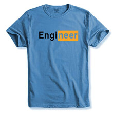 ADRO Engineer katoenen T-shirt met print voor heren (R21-M-EGN-SK_SkyBlue_S)