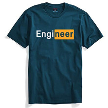 T-shirt da uomo in cotone con stampa ""ADRO Engineer"" (R21-M-EGN-SB_Teal_2XL)