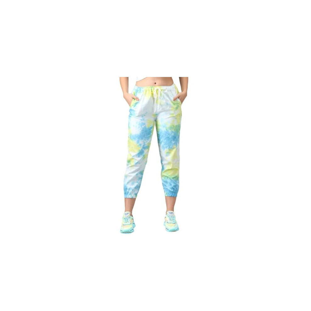 Pantalon en   lasthanne DHRUVI TRENDZ pour femme, coupe classique (DT-TR-707_Bleu_S)