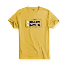 T-shirt stampata da uomo ADRO No Rules No Limits (RNR-M-LIM-LY_Giallo chiaro_S)