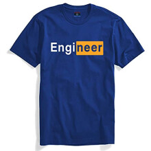 ADRO Engineer Herren-T-Shirt aus Baumwolle, bedruckt (R21-M-EGN-RB_Royal Blue_XL)