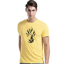 ADRO Anime T-shirts met print voor heren (RNR-M-GOK-LY_Lichtgeel_XL)