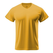 Maglietta ADRO con scollo a V da uomo | Maglietta in 100% cotone pettinato | Maglietta con scollo a V e mezza manica | VN24-M-PLN-MU-M senape