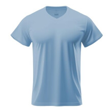 Camiseta ADRO de cuello en V para hombre | 100 % algod  n peinado | Camiseta de media manga con cuello en V | VN24-M-PLN-SK-S Azul cielo