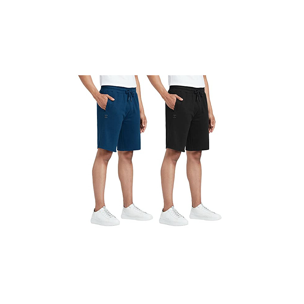 Pantaloncini In Cotone Da Uomo Xyxx Athleisure | Lunghezza Al Ginocchio Super Morbida, Comoda Da Indossare Tutti I Giorni | Pantaloncini Tinta Un