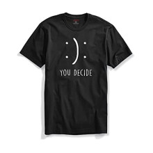 ADRO You Decide Herren bedruckte T-Shirts (RNR-M-DEC-BL_Black_S)