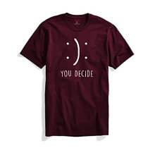ADRO You Decide Herren bedruckte T-Shirts (RNR-M-DEC-MR_Maroon_XL)
