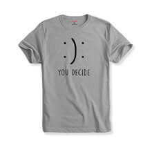 ADRO You Decide T-shirts met print voor heren (RNR-M-DEC-GR_Grijs_XL)