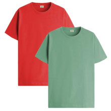 ADRO Heren Solid Regular Fit T-shirt (RCM2-PLN-RD-PT_Rood,Pista
