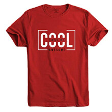 ADRO Just Be Cool Design Bedrukte T-shirts voor Mannen & Vrouwen (RNR-S35-JBA-RD_Red_M)