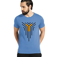 T-shirt da uomo in cotone con stampa grafica ADRO (R21-M-LNL-SK_SkyBlue_XL)