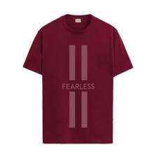 ADRO Heren Fearless Bedrukt Katoenen T-shirt_RN24-L2-FRLS-MR-S Kastanjebruin
