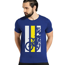 T-shirt da ciclista ADRO da uomo in cotone stampato (RN22-2-BIK-RB_Blu reale_M)