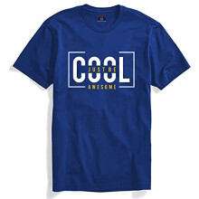 ADRO Just Be Cool Design Bedrukte T-shirts voor Mannen & Vrouwen (RNR-S35-JBA-RB_Royal Blue_S)