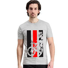 T-shirt da ciclista ADRO in cotone stampato da uomo (RN22-2-BIK-GR_Grigio_XL)