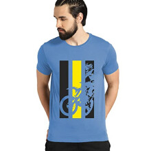 P  nske bavlnen   tricko s potlacou Bike Rider ADRO (RN22-2-BIK-SK_SkyBlue_M)