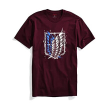 T-shirt en coton ADRO pour homme L'Attaque des Titans (XL, marron)