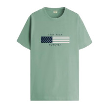 ADRO Heren Vlag Bedrukt Katoenen T-shirt_RN24-L2-FLAG-PT-M Pista