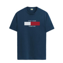 ADRO Heren T-shirt met vlagprint van katoen_RN24-L2-FLAG-SB-XL Teal