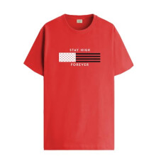 ADRO Miesten Lippukuvioinen Puuvillainen T-paita_RN24-L2-FLAG-RD-S Punainen