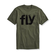 ADRO Fly miesten puuvillaiset printti-T-paidat (R21-M-FLY-OL_Olive_XL)