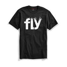T-shirt stampate in cotone da uomo ADRO Fly (R21-M-FLY-BL_Nero_L)