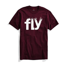 ADRO Fly Heren Katoenen T-shirts met Print (R21-M-FLY-MR_Maroon_S)