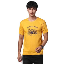 ADRO Miesten normaalin mallinen T-paita (RNR-M-AME-MU-XXL_Sinappi_XX-Large)