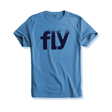 ADRO Fly Heren Katoenen T-shirts met Print (R21-M-FLY-SK_SkyBlue_S)