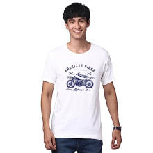 Camiseta ADRO de corte regular para hombre (RNR-M-AME-WH_White_M)