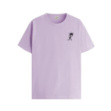 ADRO T-Shirts f  r HerrenT-Shirt mit Brustaufdruck f  r HerrenBaumwoll-T-Shirt f  r Herren|RN24-STICK-KK-PU-M Lila