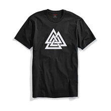 ADRO Triangle heren katoenen T-shirt met print (zwart, M)