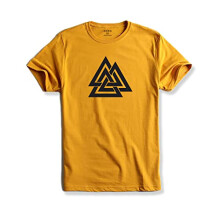 T-shirt stampata da uomo ADRO Triangle (RNR-M-TKT-MU_Senape_2XL)