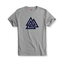 ADRO Triangle T-shirt met print voor heren (RNR-M-TKT-GR_Grijs_XL)
