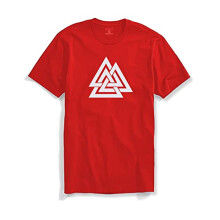 T-shirt stampata da uomo ADRO Triangle (RNR-M-TKT-RD_Red_M)