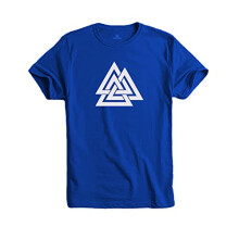 ADRO Triangle T-shirt met print voor heren (RNR-M-TKT-RB_Royal Blue_M)
