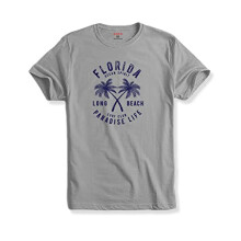 ADRO Florida Paradise Life Mens Printed T-Shirt (XL, Grey)
