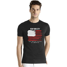 P  nske bavlnen   trick   ADRO s potlacou americkej vlajky USA (RNR-M-NWW-BL_Black_XL)
