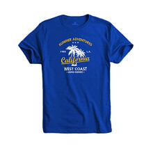 ADRO Summer Adventures California T-shirt met print voor heren (RNR-M-CLL-RB_Royal Blue_2XL)