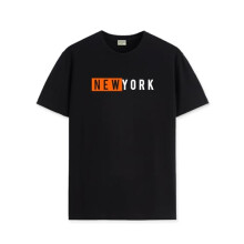 T-shirt ADRO da uomo tinta unita vestibilit   regolare (RN24-NKY-BL_Nero