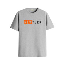 T-shirt ADRO da uomo tinta unita vestibilit   regolare (RN24-NKY-GR_Grigio