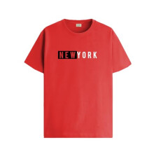 ADRO T-shirt voor heren | Bedrukt T-shirt voor heren | 100% katoenen T-shirt | Bedrukt T-shirt | T-shirts | RN24-NKY-RD-S Rood