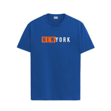 ADRO Men's Solid Regular Fit T-Shirt (RN24-NKY-RB_Royal Blue