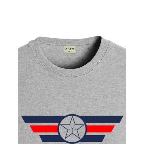 ADRO Men's Solid Regular Fit T-Shirt (RN24-CAP-GR_Grey 1