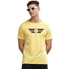 T-shirt ADRO da uomo tinta unita vestibilit   regolare (RN24-CAP-LY_Giallo chiaro)
