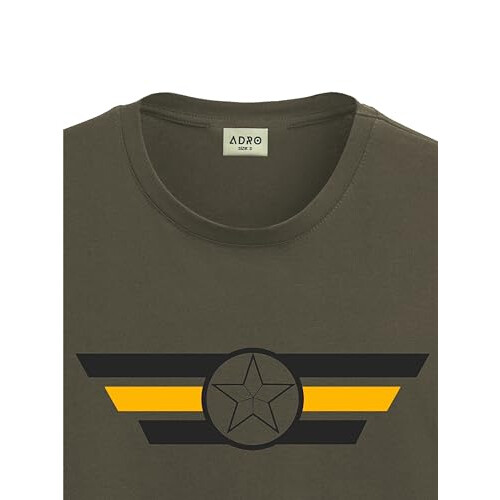 ADRO Heren Solid Regular Fit T-shirt (RN24-CAP-OL_Olive 1