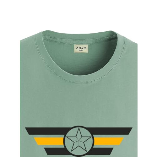 ADRO Men's Solid Regular Fit T-Shirt (RN24-CAP-PT_Pista 1
