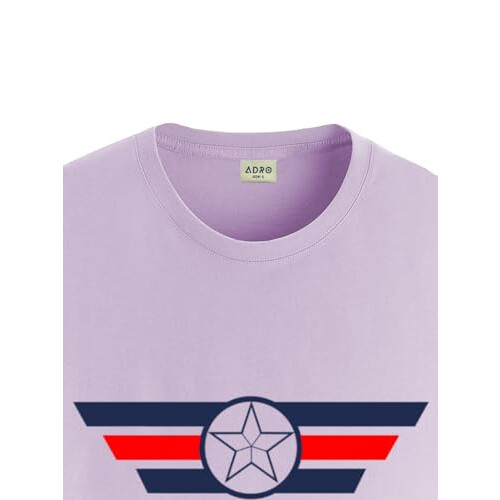 ADRO Men's Solid Regular Fit T-Shirt (RN24-CAP-PU_Purple 1