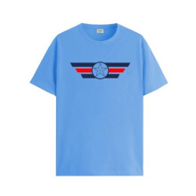 T-shirt ADRO da uomo tinta unita vestibilit   regolare (RN24-CAP-SK_Blu cielo