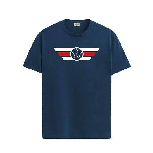 ADRO Heren Solid Regular Fit T-shirt (RN24-CAP-SB_Teal